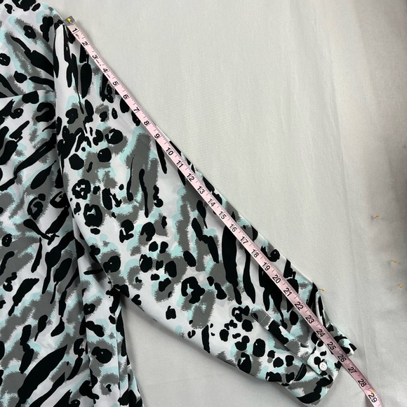 Christian Siriano For Lane Bryant Blouse Womens 22/24 Leopard Animal Print - Picture 11 of 12
